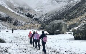 Mountainous terrain of the Salkantay Trek